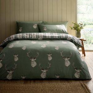 Duvet Cover Stag Soft Green