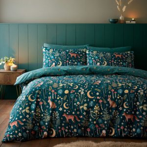 Duvet Cover Enchanted Twilight Forest Green