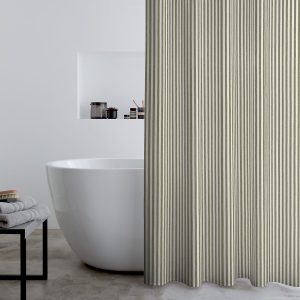 Shower Curtain Timeless Stripe Green