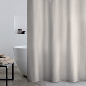 Shower Curtain Timeless Stripe Natural